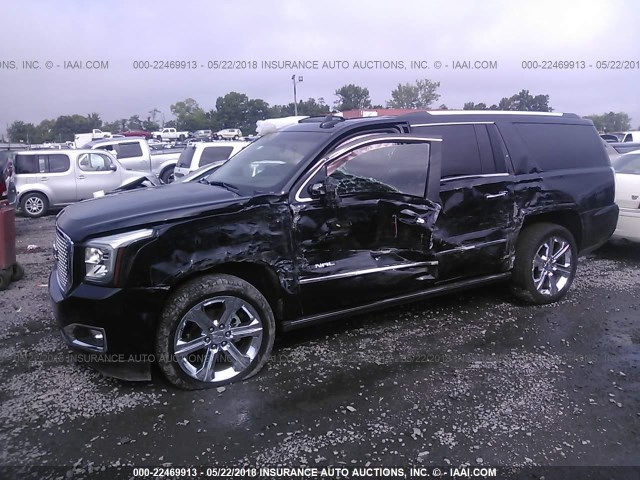 1GKS2HKJ8GR283670 - 2016 GMC YUKON XL DENALI BLACK photo 2