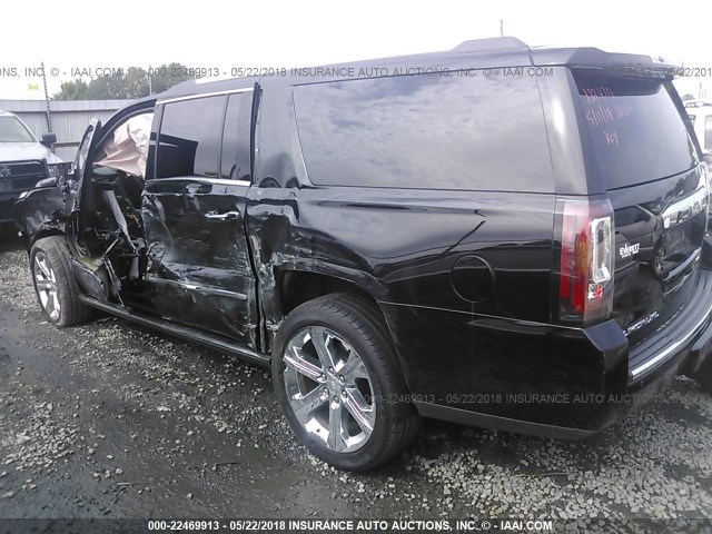 1GKS2HKJ8GR283670 - 2016 GMC YUKON XL DENALI BLACK photo 3