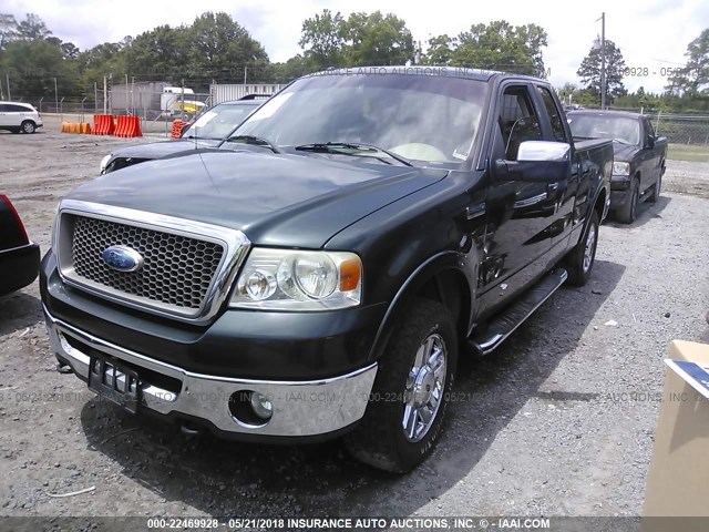 1FTPX14596NA07837 - 2006 FORD F150 GREEN photo 2