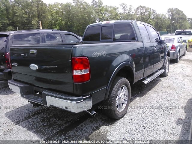 1FTPX14596NA07837 - 2006 FORD F150 GREEN photo 4