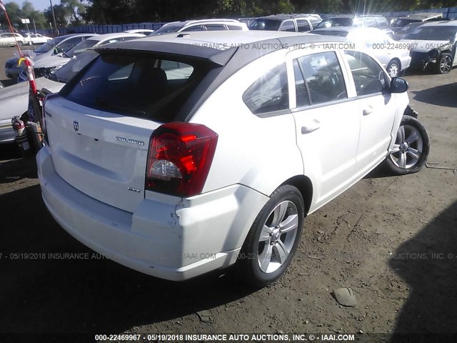 1B3CB4HA2AD534141 - 2010 DODGE CALIBER SXT WHITE photo 4