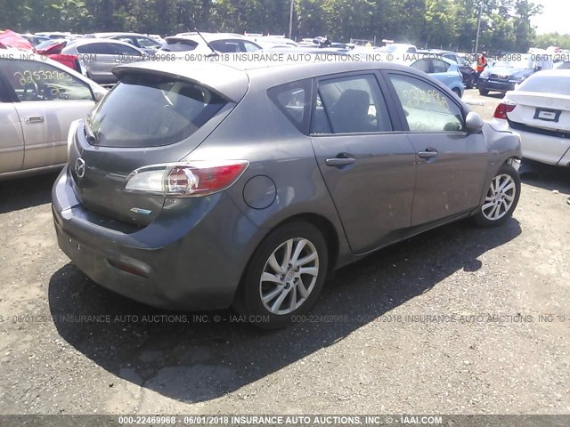 JM1BL1L87C1543254 - 2012 MAZDA 3 I GRAY photo 4