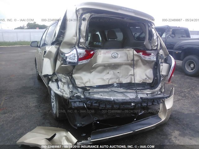 5TDYK3DC0BS052781 - 2011 TOYOTA SIENNA XLE/LIMITED GOLD photo 6