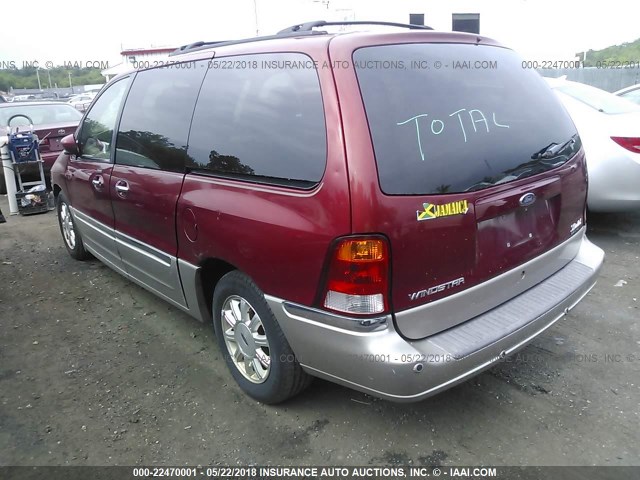 2FMDA58433BA68665 - 2003 FORD WINDSTAR LIMITED RED photo 3