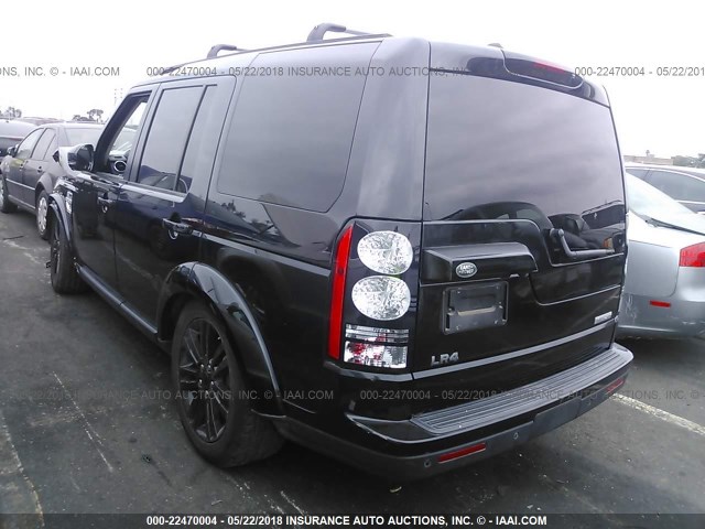 SALAK2V61FA755399 - 2015 LAND ROVER LR4 HSE LUXURY BLACK photo 3