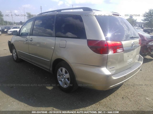 5TDZA23C54S210859 - 2004 TOYOTA SIENNA CE/LE GOLD photo 3