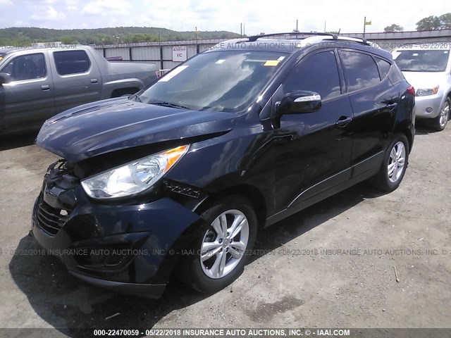 KM8JU3AC1CU421818 - 2012 HYUNDAI TUCSON GLS/LIMITED შავი ფოტო 2