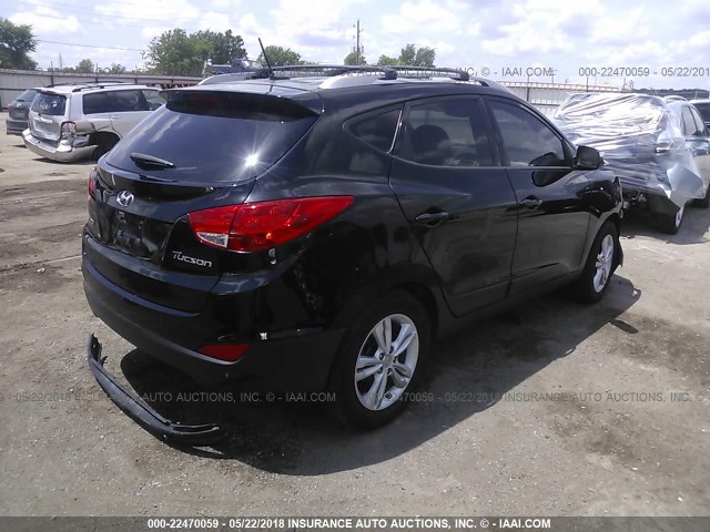 KM8JU3AC1CU421818 - 2012 HYUNDAI TUCSON GLS/LIMITED BLACK photo 4