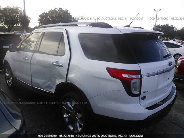 1FM5K7D83DGA78323 - 2013 FORD EXPLORER XLT WHITE photo 6