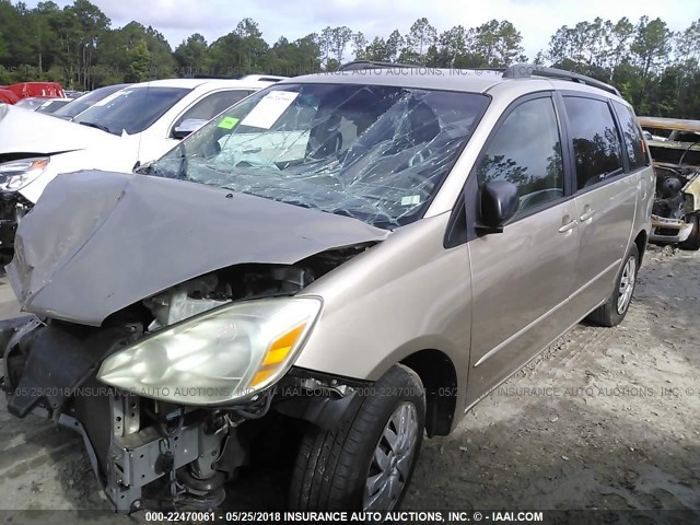 5TDZA23C75S257280 - 2005 TOYOTA SIENNA CE/LE TAN photo 2