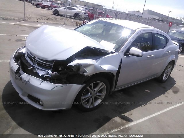 1B3BD1FG4BN536576 - 2011 DODGE AVENGER MAINSTREET SILVER photo 2