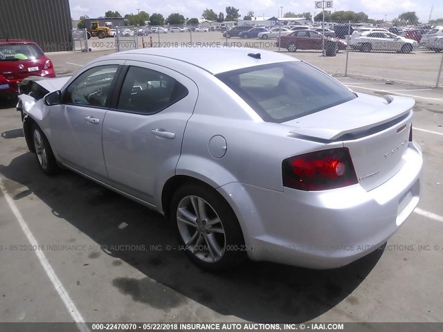 1B3BD1FG4BN536576 - 2011 DODGE AVENGER MAINSTREET SILVER photo 3