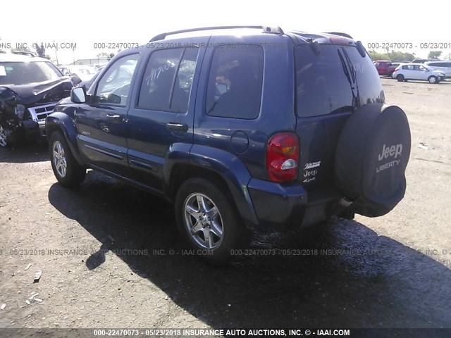 1J4GL58K44W264456 - 2004 JEEP LIBERTY LIMITED BLUE photo 3