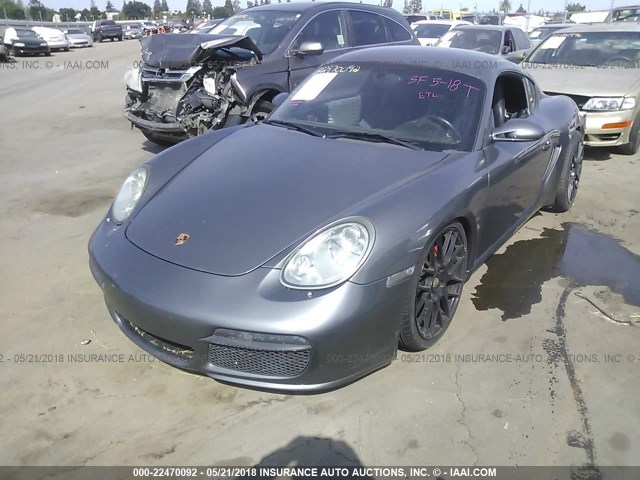 WP0AB29808U782243 - 2008 PORSCHE CAYMAN S GRAY photo 2