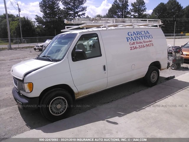 1FTRE14211HB68145 - 2001 FORD ECONOLINE E150 VAN WHITE photo 2