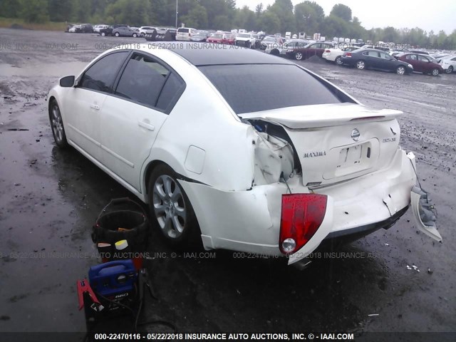 1N4BA41E27C845762 - 2007 NISSAN MAXIMA SE/SL WHITE photo 3