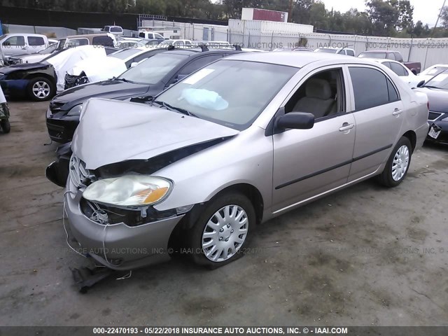 1NXBR32EX3Z064516 - 2003 TOYOTA COROLLA CE/LE/S BEIGE photo 2