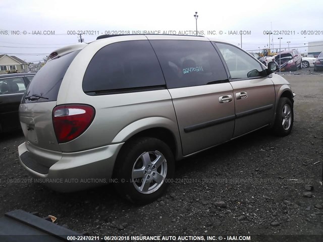 1D4GP45R25B380451 - 2005 DODGE CARAVAN SXT TAN photo 4