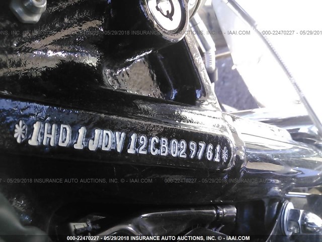 1HD1JDV12CB029761 - 2012 HARLEY-DAVIDSON FLSTN SOFTAIL DELUXE BLACK photo 10