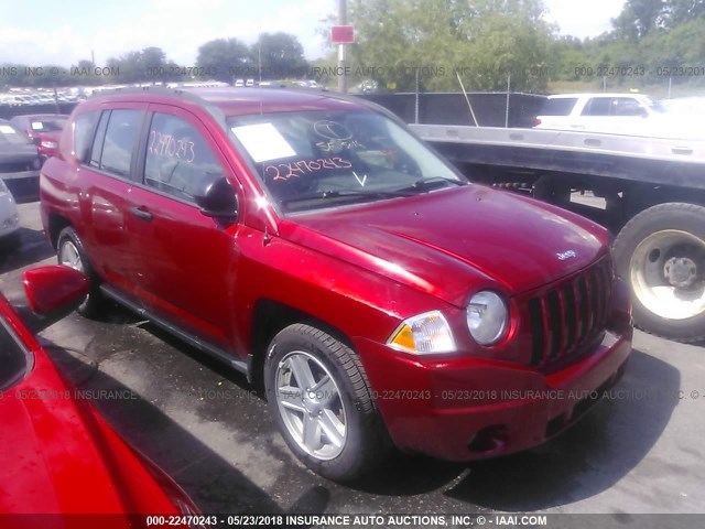 1J8FT47W87D308337 - 2007 JEEP COMPASS RED photo 1