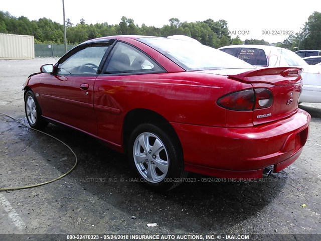 1G1JH12T227167389 - 2002 CHEVROLET CAVALIER Z24 RED photo 3