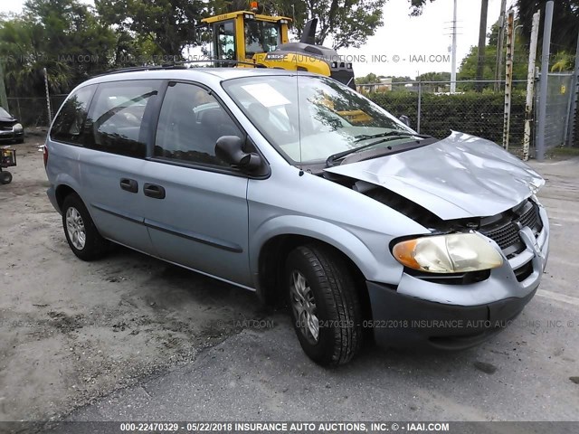 1D8GP25B44B532816 - 2004 DODGE CARAVAN SE Light Blue photo 1