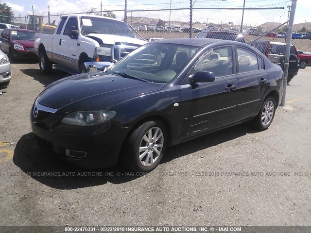 JM1BK12G781832766 - 2008 MAZDA 3 I BLACK photo 2