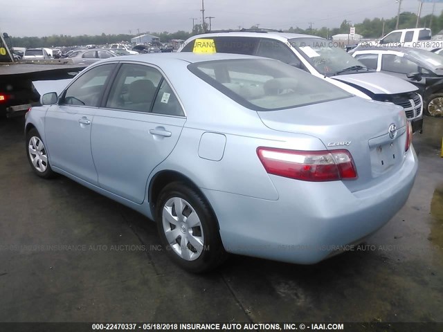 4T4BE46K78R023291 - 2008 TOYOTA CAMRY CE/LE/XLE/SE BLUE photo 3