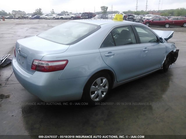 4T4BE46K78R023291 - 2008 TOYOTA CAMRY CE/LE/XLE/SE BLUE photo 4