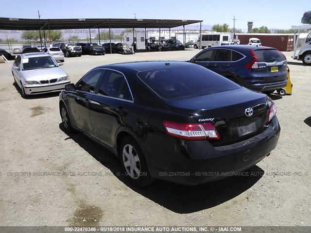 4T4BF3EK7BR170078 - 2011 TOYOTA CAMRY SE/LE/XLE BLACK photo 3