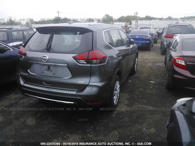 JN8AT2MV1HW027217 - 2017 NISSAN ROGUE S/SL/SV GRAY photo 4