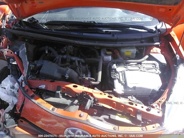 JTDKDTB31E1079332 - 2014 TOYOTA PRIUS C ORANGE photo 10