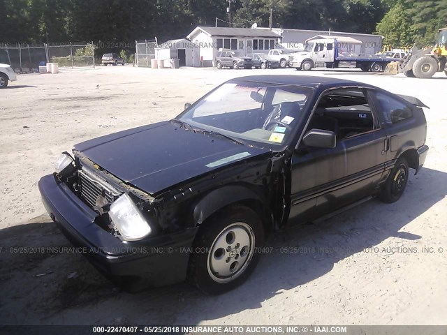 JHMAF5330GS050917 - 1986 HONDA CIVIC 1500 CRX SI BLACK photo 2