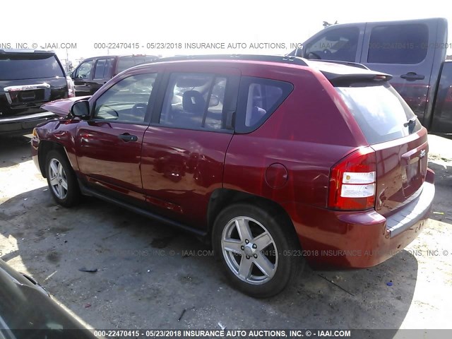 1J8FT47W57D244905 - 2007 JEEP COMPASS RED photo 3