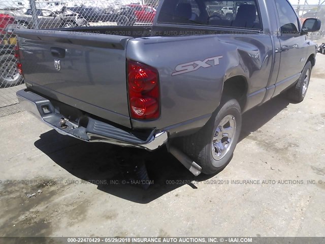 1D7HA16K08J187279 - 2008 DODGE RAM 1500 ST GRAY photo 6