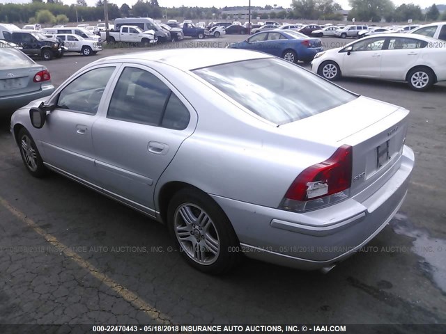 YV1RS592172622988 - 2007 VOLVO S60 2.5T SILVER photo 3