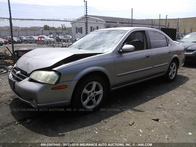 JN1CA31D9YT513533 - 2000 NISSAN MAXIMA GLE/GXE/SE GRAY photo 2