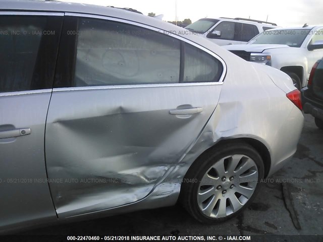 W04G15GV4B1043807 - 2011 BUICK REGAL CXL SILVER photo 6