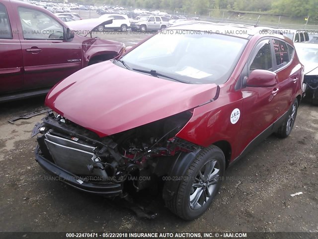 KM8JUCAG9FU089943 - 2015 HYUNDAI TUCSON LIMITED/SE RED photo 2