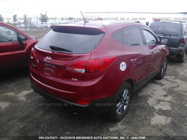 KM8JUCAG9FU089943 - 2015 HYUNDAI TUCSON LIMITED/SE RED photo 4