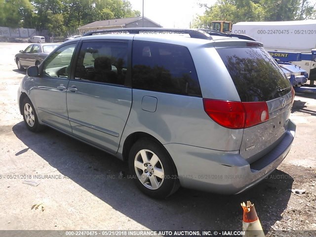 5TDZK23C48S184774 - 2008 TOYOTA SIENNA CE/LE Light Blue photo 3