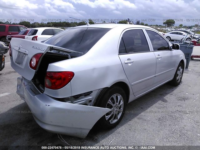 JTDBR32E060064962 - 2006 TOYOTA COROLLA CE/LE SILVER photo 4