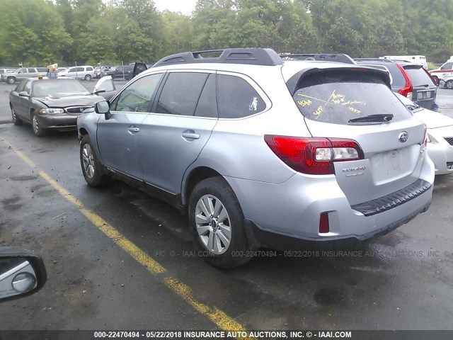 4S4BSADC5F3256361 - 2015 SUBARU OUTBACK 2.5I PREMIUM SILVER photo 3