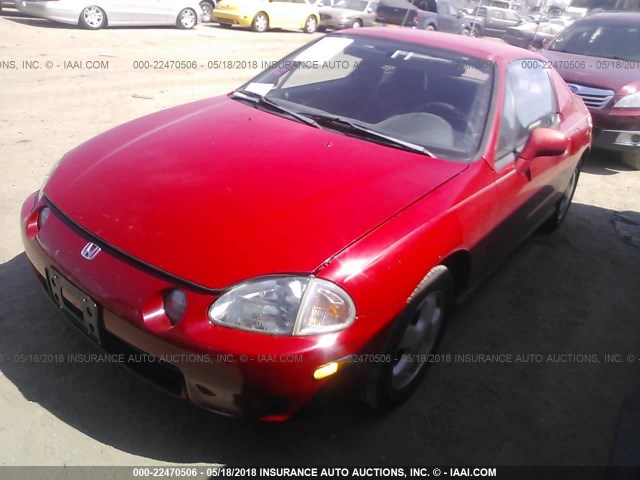 JHMEH6264RS002031 - 1994 HONDA CIVIC DEL SOL SI RED photo 2