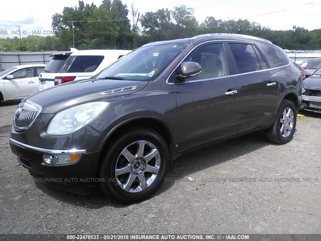 5GAER23D49J117059 - 2009 BUICK ENCLAVE CXL BROWN photo 2