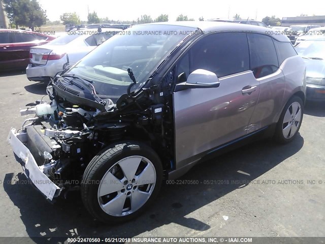 WBY1Z2C52EVX51218 - 2014 BMW I3 BEV GRAY photo 2