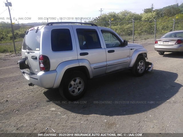 1J4GL48K96W211717 - 2006 JEEP LIBERTY SPORT Gümüş foto 4