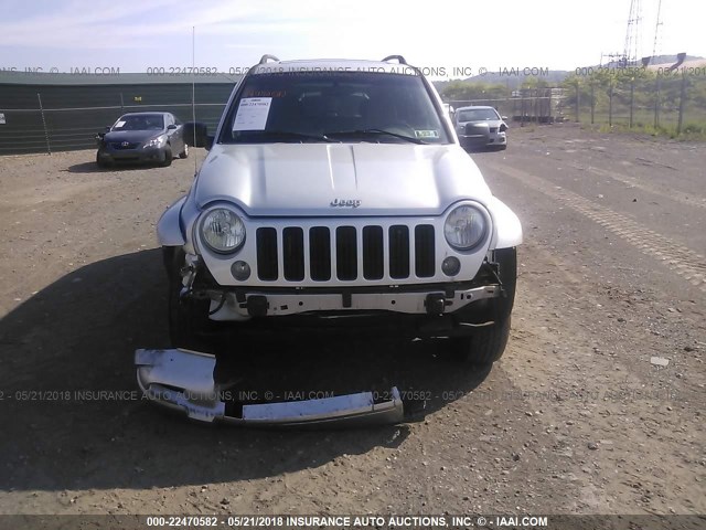 1J4GL48K96W211717 - 2006 JEEP LIBERTY SPORT SILVER photo 6