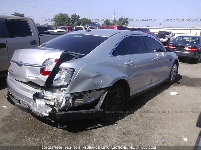 1FAHP2FW1AG119244 - 2010 FORD TAURUS LIMITED SILVER photo 4