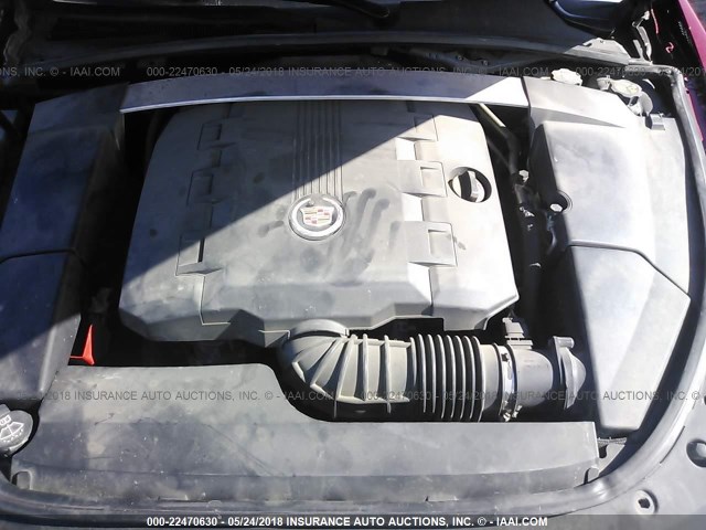 1G6DL5ED3B0159781 - 2011 CADILLAC CTS PERFORMANCE COLLECTION Красный фото 10